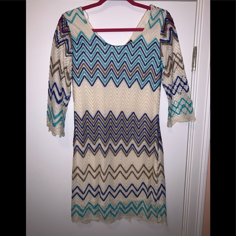 Chevron Dress SZ SP NWOT